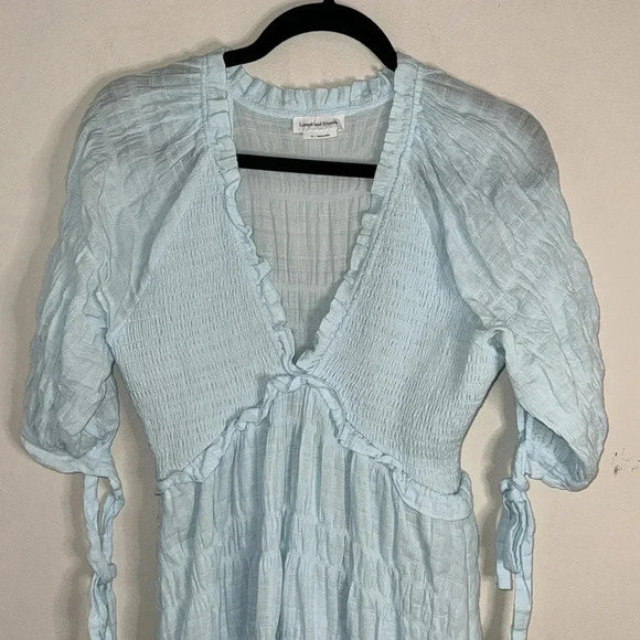 Lovers + Friends Finnegan Dress Light Blue Size XS Coquette Feminine - Picture 4 of 9